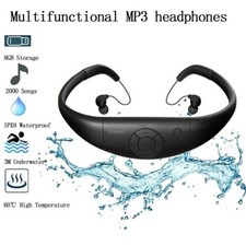 Best Swimming IPX8 Waterproof MP3 Headset Music Player 8GB Memory Swim Sports