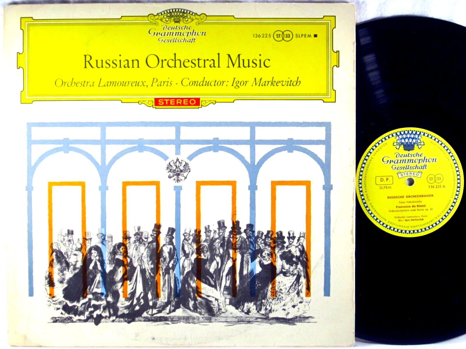 DGG RED STEREO TULIP 1960 Russian Orchestral Music MARKEVITCH SLPEM 136 ...