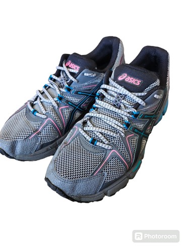 Women's ASICS GEL-Kahana 8 Steel/Pink Glow/blue Trail Running Shoes Size 9 - Picture 3 of 8