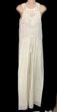 ulla johnson dress Ivory Cotton  Maxi Crochet Top Sleeveless ￼Size 2