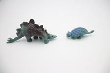 Vintage Dinosaur Toys Small Stegosaurus and Ankylosaurus Figure Prehistoric