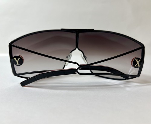 Vintage Sunglasses By Exalt Cycle Made in Italy Black Frame Smoked Mirror Lenses - 第 14/14 張圖片