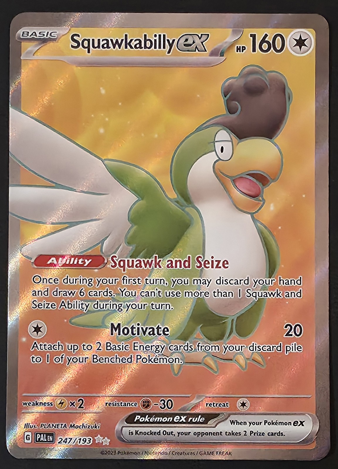 SV02: Paldea Evolved #247/193 Squawkabilly ex