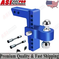 2" Receiver 8" Drop  Adjustable Towing Hitch Dual Ball Mount Trailer 12500 lb US