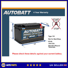 Battery fits BMW ALPINA B3 B5 ROADSTER B10 3.3 3.4 4.4 4.6 4.8 96 to 10 110 New