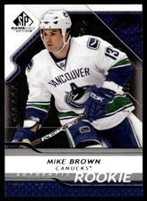 2008-09 SP Game Used Mike Brown Rookie /999 Vancouver Canucks #144