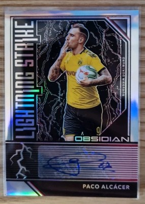 2019-20 Panini Obsidian - Lightning Strike Autographs Paco Alcacer #LS-PA /22