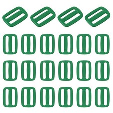 22 Pcs Tri-Glide Slider, 1 Inch Triglides Slider Buckle for Backpack, Green
