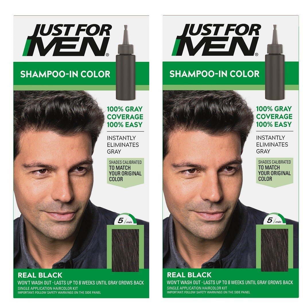 3 PACK Just For Men Original Formula Lather-In Hair Color, #