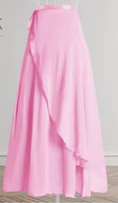 *Neu* Ballett wickel Rock lang rosa blass