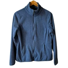 Amazon Essentials Women’s Long Sleeve Full Zip Soft Fleece Jacket Blue Medium 