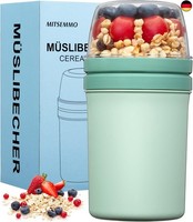 MüSlibecher To Go 600Ml+270Ml,Joghurtbecher To Go Kinder Mit LöFfel,MüSli Cup Co