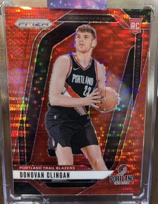 2024-25 Panini Prizm Donovan Clingan Red Pulsar Rookie 56/75 Portland/UCONN￼