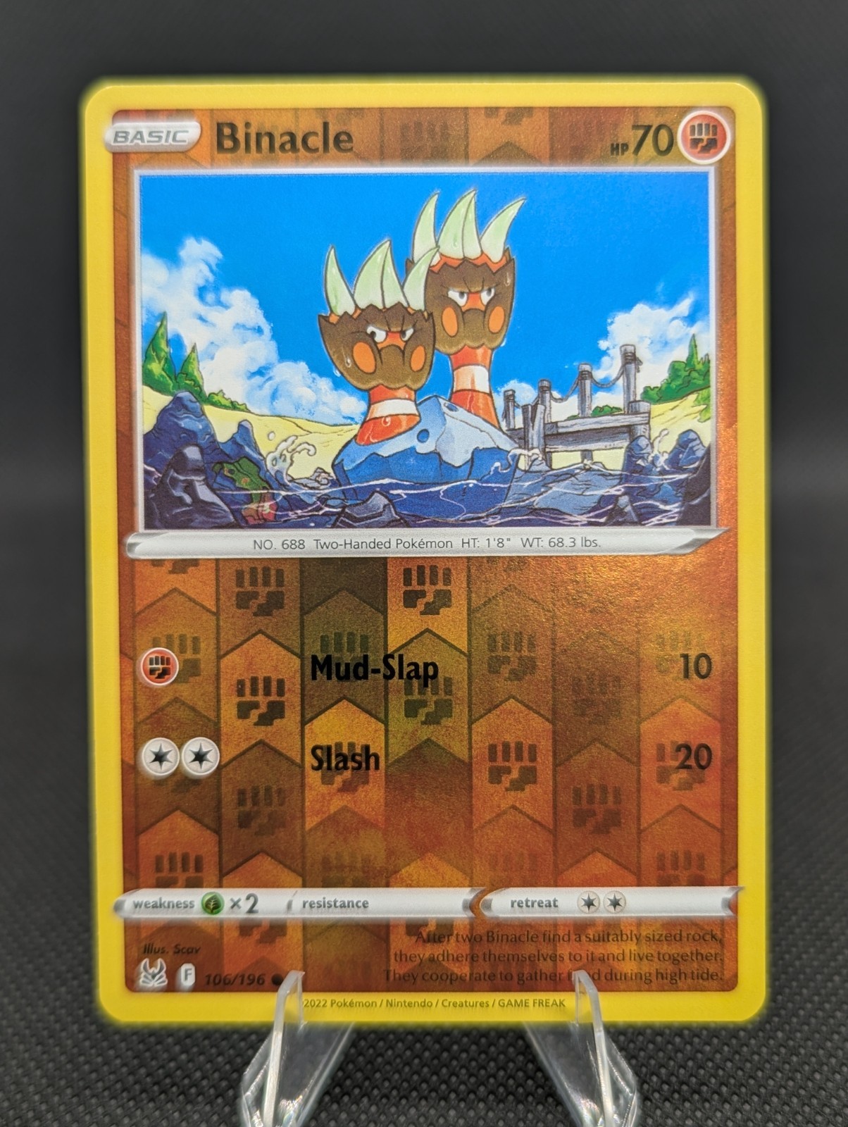 Binacle 106/196 Pokemon TCG Swsh11: Lost Origin Reverse Holo