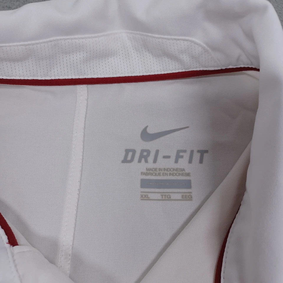 Arkansas Razorbacks Shirt Mens XXL White Polo Nike Dri Fit Short Sleeve - Image 4 of 4