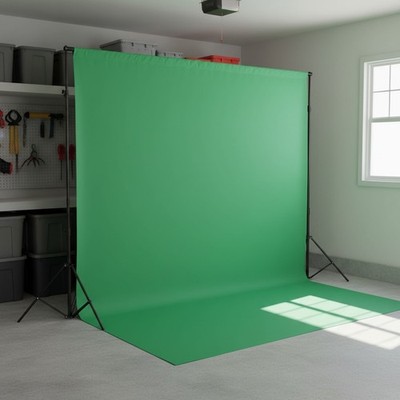Professional 5x7ft Green Screen Backdrop with Pole Pocket - Perfect for Creators