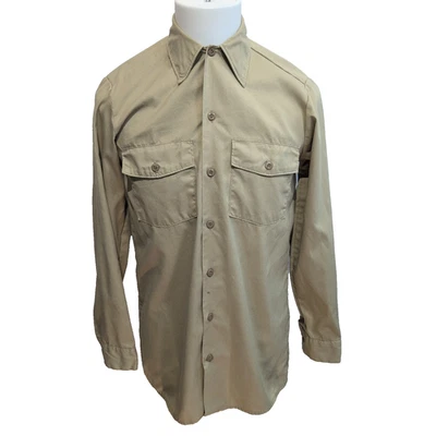 Chemise Dickies S / M Beige Crème 14.5 Coton Polyester Manches Longues - Photo 1/4