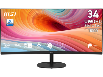 MSI 34 inch UltraWide QHD 2K 1440P 120Hz Adaptive Sync 1ms HDR