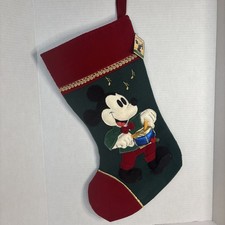 Vintage Mickey Mouse Christmas Stocking Disne...