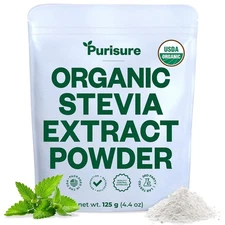 Purisure Stevia Powder Zero Calorie Zero Carb Pure Stevia Extract Sweetener