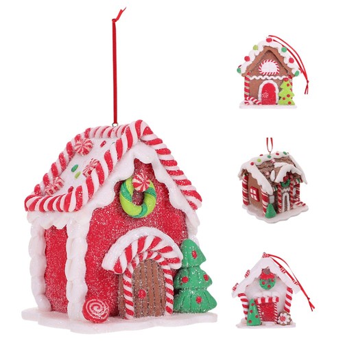 4 Pcs Lebkuchenhaus Hanging Dekoration Mann -Weihnachtsfeste Ornamente - Bild 5 von 12