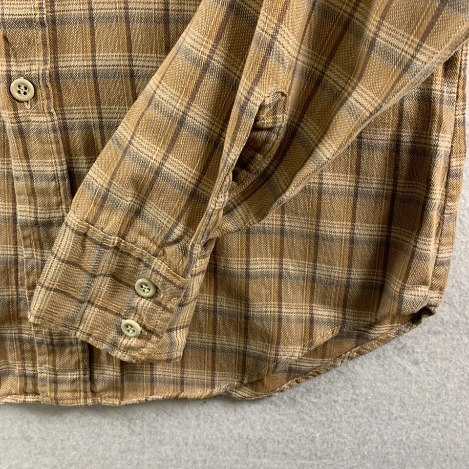 Vintage JC Penney Mens Button Flannel Shirt Sz L Plaid Rockabilly Western Grunge - Image 4 of 4