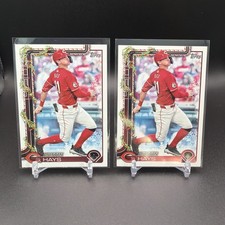2025 Topps Holiday #H67 Austin Hays Cincinnati Reds (2) Cards