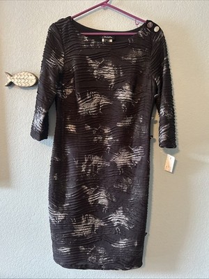 NueVa Black & White Sheath Dress Women s Size 6 NWT