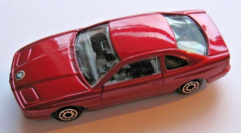 BMW 850i Red Sports Coupe, Maisto 1:64 Scale, Hard to Find Unplayed With Diecast
