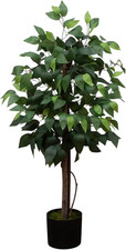 3Ft Artificial Double Trunk Ficus Tree Indoor Decor Greenery