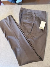 Cutter & Buck Big Tall Classic Wrinkle Free EasyCare Pants 36/40 Tall NWT Pleat