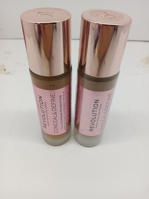 2 x Makeup Revolution Conceal and define Full Coverage Foundation F12
