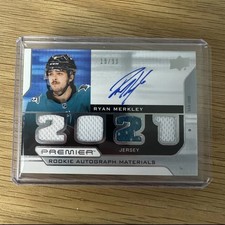 2021-22 Upper Deck Premier Rookie Jersey /99 Ryan Merkley #PRA-RM Auto RC