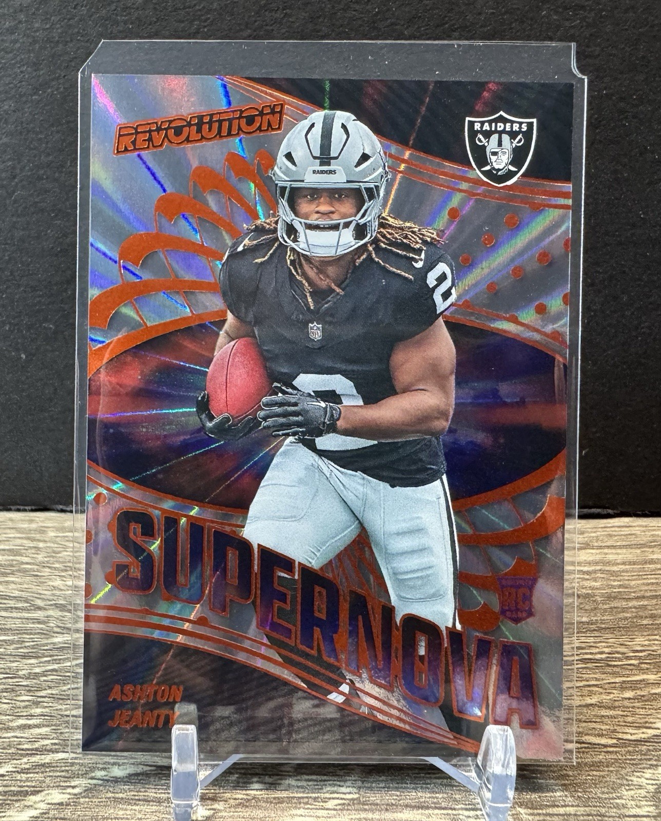 2025 Panini Revolution Ashton Jeanty Supernova Rookie SUNBURST 7/18 #10 Raiders