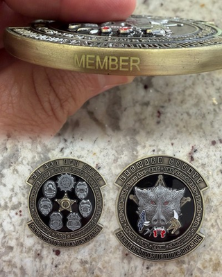 #ad Broward County Gang Investigations Task Force Member Challenge Coin $400.00