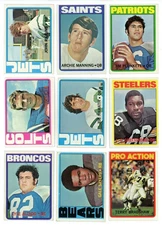 1972 Topps Football 1 -262  Complete Your Set -PRICE BASED ON CONDITION