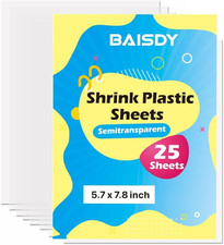 25Pcs Shrink Plastic Sheets, Heat Shrink Paper for Crafts DIY Jewelry Making, 14