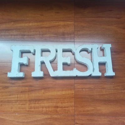 Vintage Sign Fresh Made Wood 1 1/2 '' Thick 23 1/2 Long 7 1/2 Wide