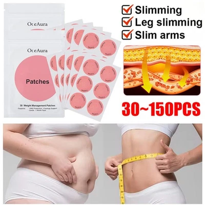 OCEAURA New listingExtra Strong Patches Fat Burner Slimming Patch Belly Weight Loss Pad 30~150pcs