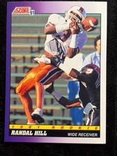 1991 Score Randal Hill Rookie Football Card #608 Wide Receiver
