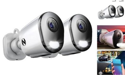  Plug-in Wireless 4K HD Indoor/Outdoor Deterrence Camera with 2-Way 2 Camera