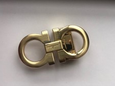 Ferragamo Men s Belt Buckle Black with gold for 34-35mm leather strap