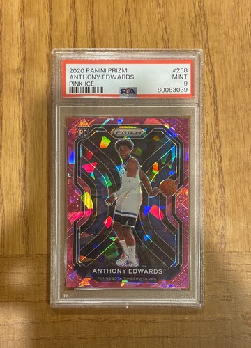 2020-21 Panini Prizm - Anthony Edwards #258 Pink Ice Prizm (RC) PSA 9