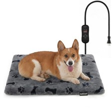 Pet Heating Pad for Cats Dogs, Heated Cat Dog Bed with 5 Temperature Levels, ...