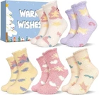 5 Pack Warm Fluffy Christmas Gift Socks Size 4-7 - Xmas Gift - Thick Bed Sock
