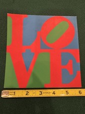 RARA cartolina serigrafata museo ROBERT INDIANA "LOVE" stampata Germania Ovest 1965 VG