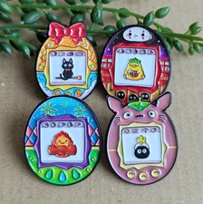 Studio Ghibli Enamel Pin Badge - Tamagotchi No Face, Kiki, Calcifer Pin Gift