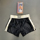 Vintage Everlast Boxing Trunks XXL? White Black Satin Shorts Adult Made in USA