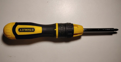 STANLEY 68-010 Multibit Ratcheting Screwdriver (WITH BIT STORAGE IN HANDLE)