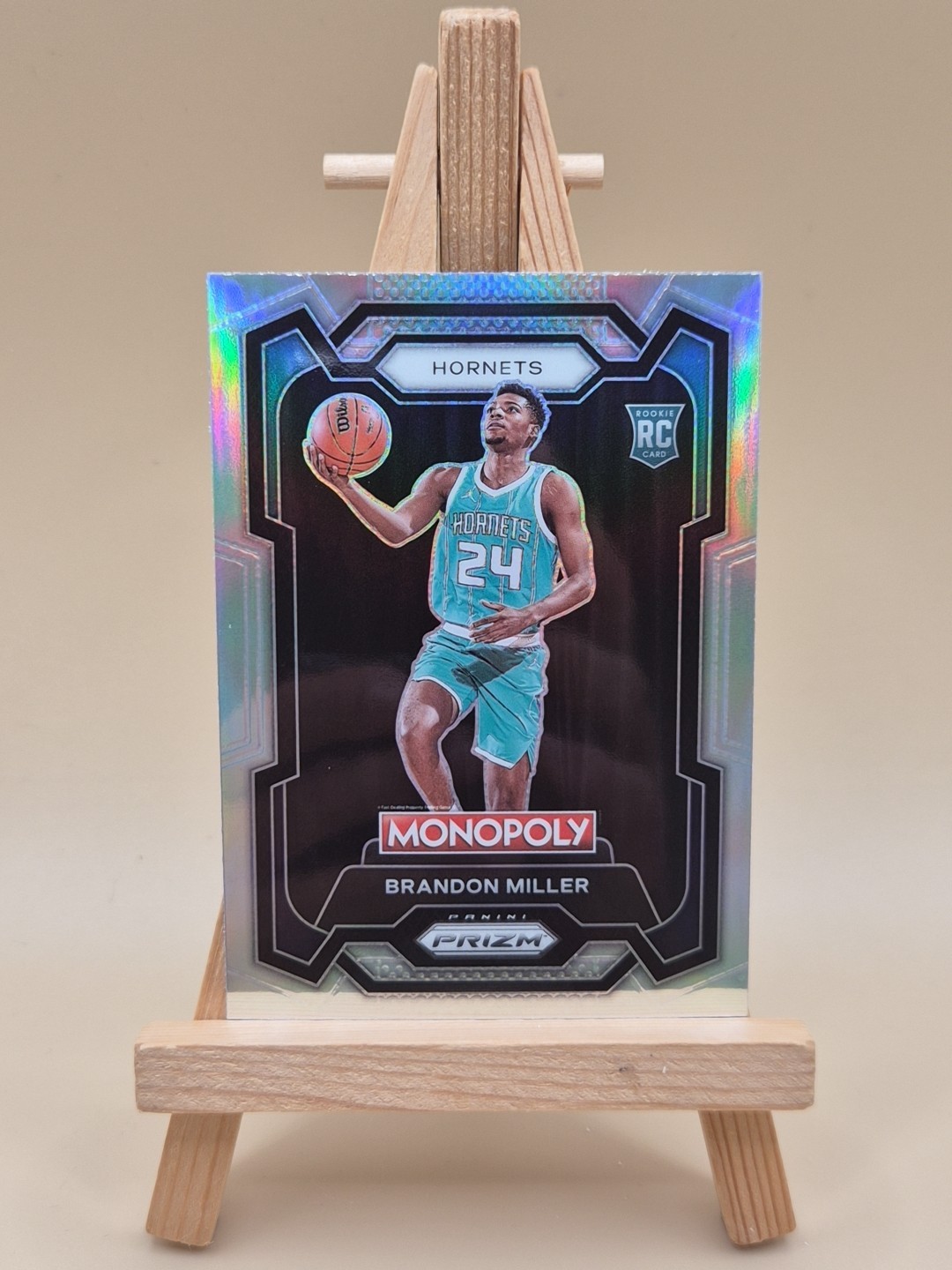 2023-24 Panini Prizm Monopoly Brandon Miller Silver Prizm #15 RC Hornets